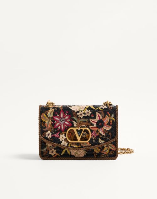 Valentino Garavani - Valentino Garavani Vain Embroidered Shoulder Bag - Multicolour - Woman - Shoulder Bags